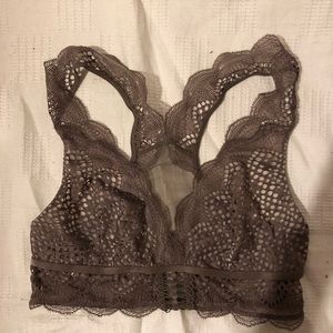 Brown lace bralette vs